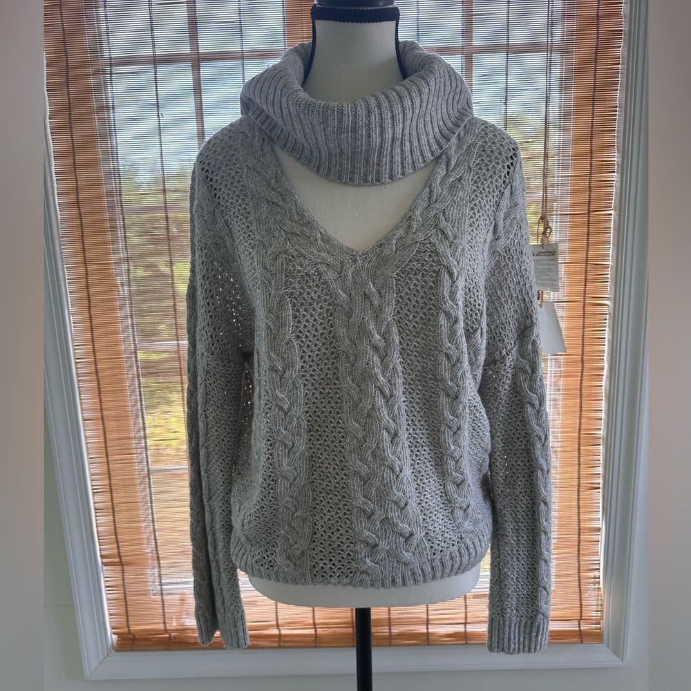 Urban outfitters Cowl Neck Sweater Knitted Small heather grey